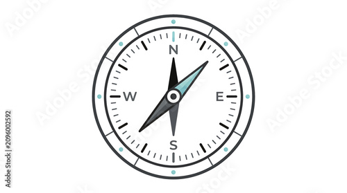 Foto Classic Compass Rose Navigation Tool Illustration 1.