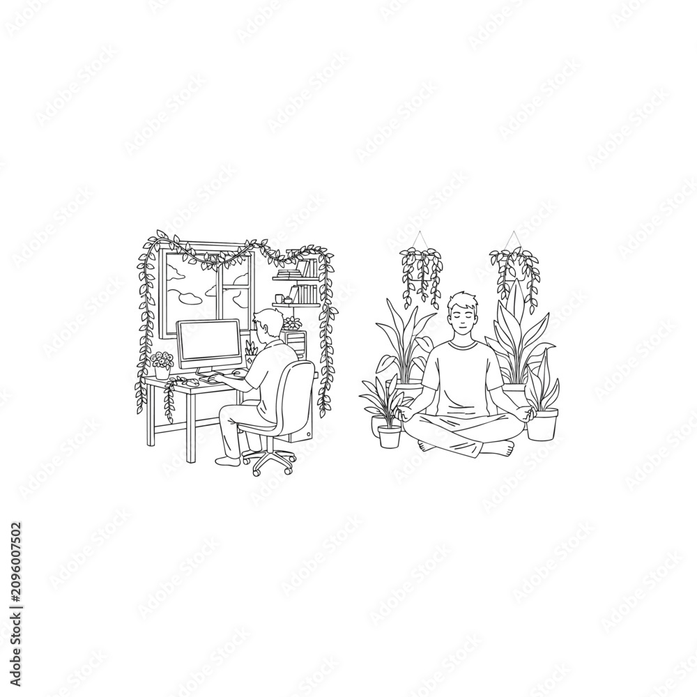 Fototapeta premium Charming hand-drawn family scene with parents and children in cozy home setting, concept for warmth and togetherness, ideal for greeting cards, parenting blogs, and family-oriented marketing campaigns