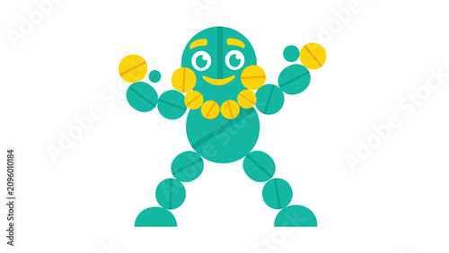 Fotografía Playful Whisk Character Illustration in Colorful Apartment Setting for Fun and C
