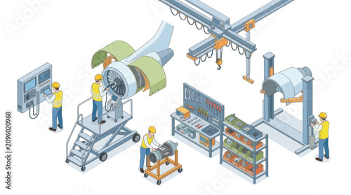 Aircraft Engine Assembly and Manufacturing Process.