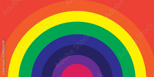 Bild auf Leinwand Colorful semicircle rainbow pattern background