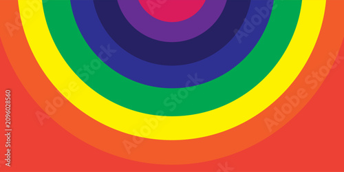 Bild auf Leinwand Colorful semicircle rainbow pattern background