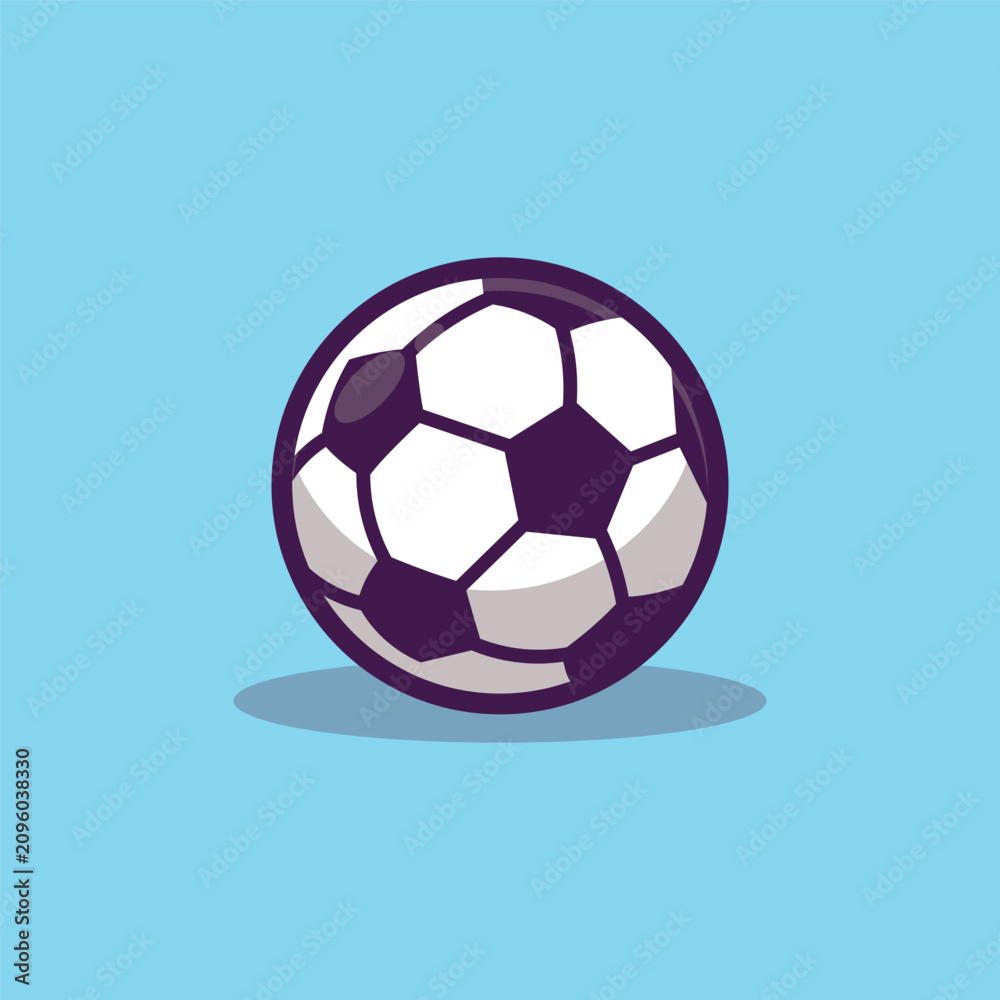 Fototapeta premium Soccer Ball Cartoon Vector Illustration