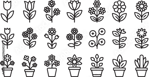 Canvastavla Flowers and Potted Plants in Various Styles and Designs Featuring Flower, Plant,
