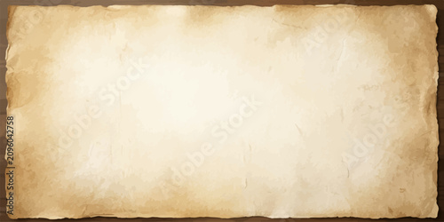 Foto Aged antique paper texture with rough edges and blank center parchment backgroun