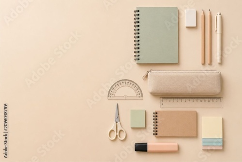 Иллюстрация без названия.     Back to School background with stationery