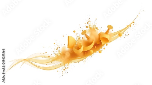 Golden Sand Explosion Transparent Background Abstract Sand Cloud