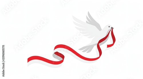 Peace Dove Indonesian Independence Design