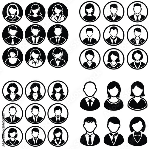 Konstfotografi Silhouette avatar set