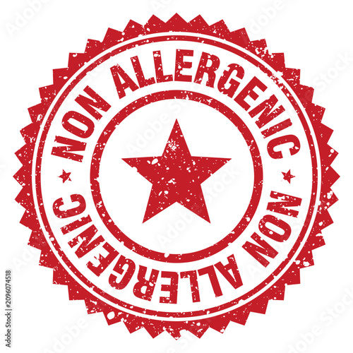 Vászonkép non allergenic red grunge round stamp. non allergenic stamp