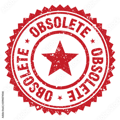 Tablou pe pânză obsolete red grunge round stamp. obsolete stamp