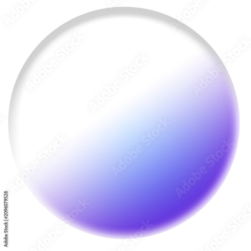 cercle blanc bleu dégradé, PNG fond transparent