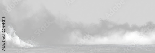 Cuadro en lienzo Elongated White Cloud Formation for Sky Overlay PNG