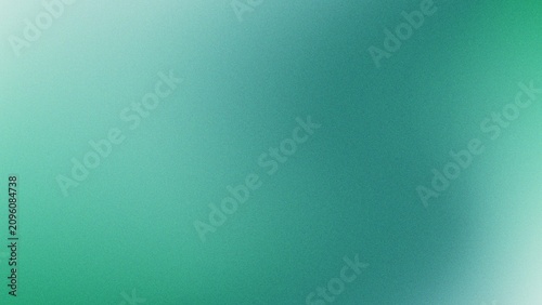 Slika na platnu A vibrant abstract grainy gradient background shifting smoothly between soft green, emerald, and teal hues with subtle light accents