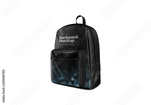 Backpack Half Side View Mockup Design for Advertising Layout and Communication