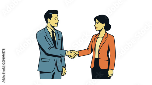 Professional business partners shaking hands to seal a successful corporate deal