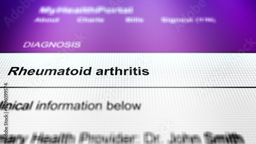 Bild auf Leinwand Generic Health Portal with Leg Health Problem Diagnosis - Rheumatoid arthritis