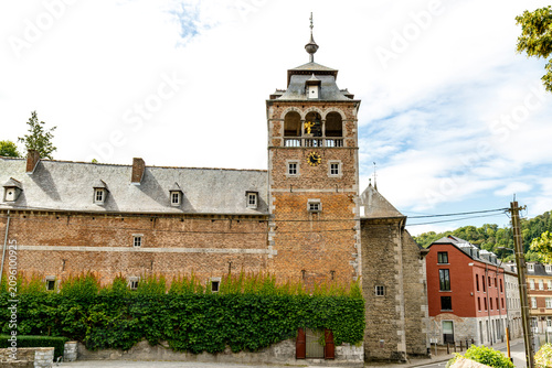 Exterior of the Notre Dame de Leffe abbey in Dinant, Wallonia, Belgium, Europe