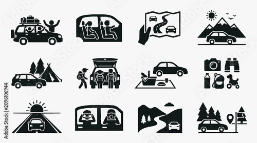 Cuadro en lienzo Emergency Roadside Scenes and Travel Disruptions.