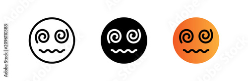 dizzy emoji, dizziness emoticon . face with spiral eyes , emoji reaction