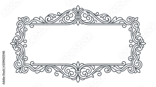 Ornate Decorative Border Design Element.