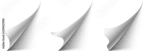 Corner of pages curled