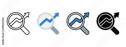 Market Analysis Research Icon for Business Intelligence and Strategic Planning