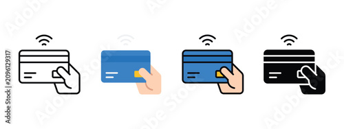 Tap to Pay Contactless Icon for NFC Payments and Digital Business Solutions