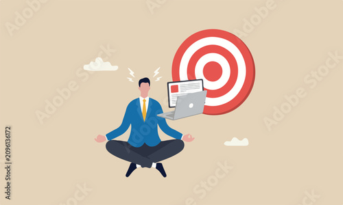 Photos Business guru or, big bullseye target consultant, smart thinking to solve proble