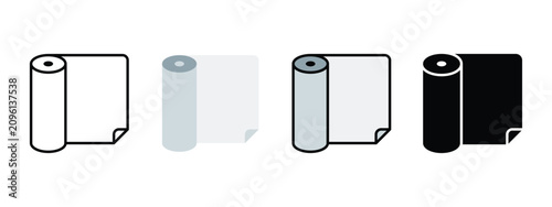 Paper Roll Supply Icon for Large Format Printing and Production Workflow