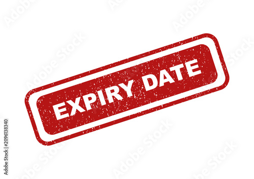 Fotografía Red grunge rubber stamp with the text expiry date on a rectangle