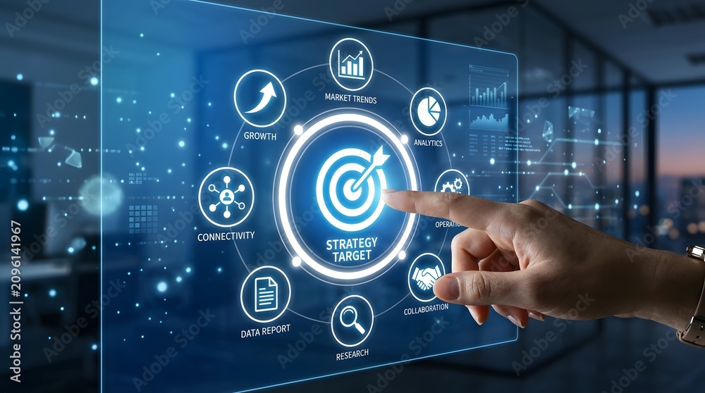 Fototapeta premium Strategic technology solutions data analytics market trends and growth strategies for business success