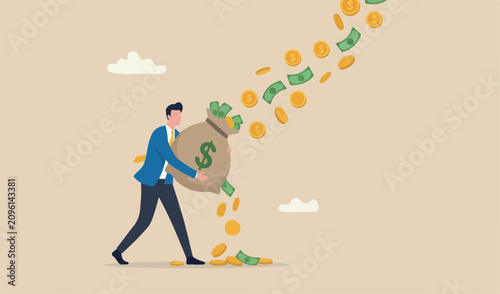Tableau sur toile Business loan or venture capital funding to start new company or money help, sti