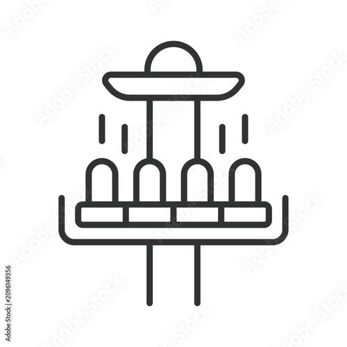 Obraz na plátně Free fall ride icon in line design