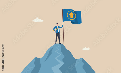 Konstfotografi Business pioneer, conqueror be the first to explore success opportunity, achieve
