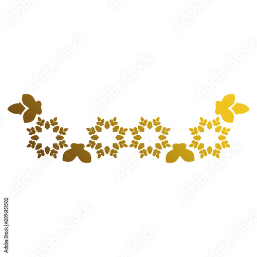 Elegant Golden Botanical Divider