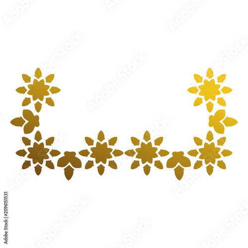 Luxury Gold Floral Horizontal Border