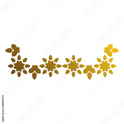 Luxury Gold Floral Horizontal Border