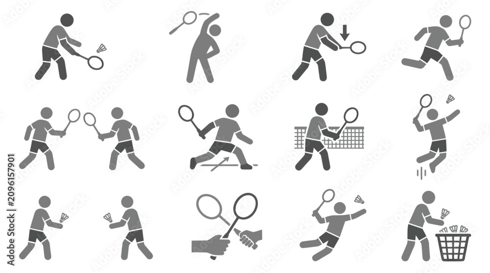 Fototapeta premium Tennis player in various movements.