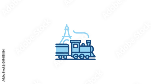 Tableau sur toile Vintage Steam Train Locomotive Engine.