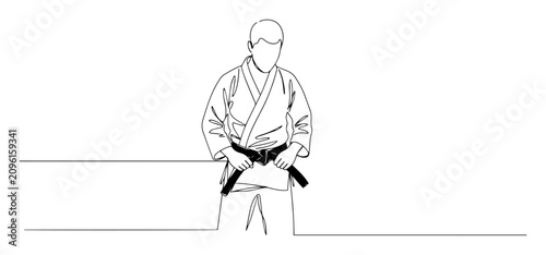Tableau sur toile karate practitioner standing in formal pose