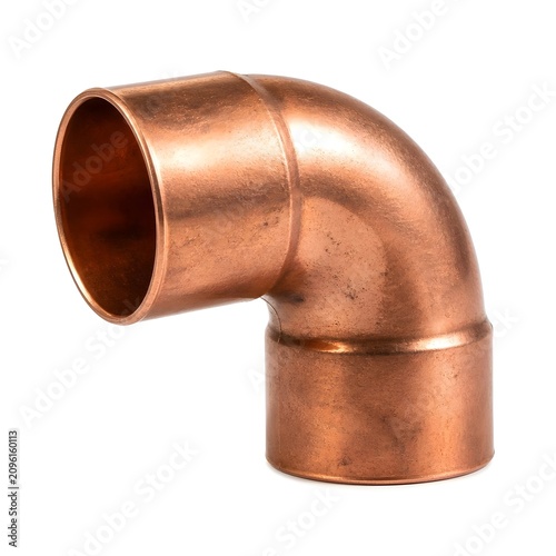 Copper pipe elbow joint for plumbing or industrial applications