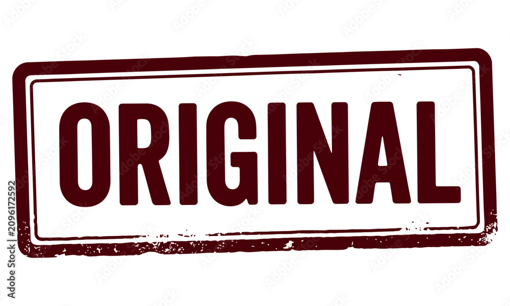 Fototapeta premium Original Rectangle Rubber Stamp