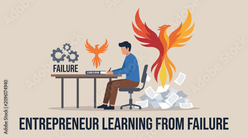 Photos Entrepreneur Learning from Failure with Rising Phoenix Concept