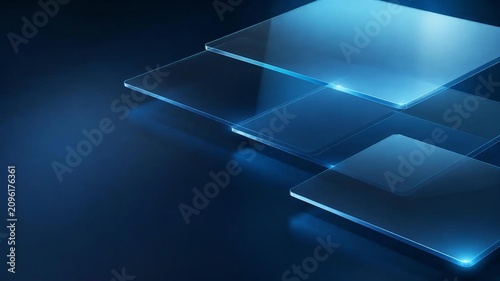 Floating Glass Layers Corporate Business Background