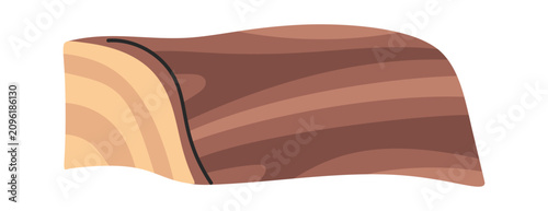 Bild auf Leinwand Wood Plank Timber Slice Cartoon Style