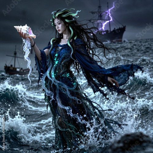 Thoe, goddess of the biting sea-wind and rogue waves