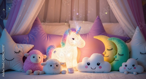 Enchanting Nursery Decor With Dreamy Nighttime Celestial Comforters And Fluffy Companions