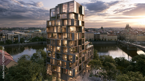 tall modern skyscrapper