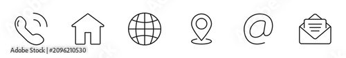 Fotografía Contact Us icon set